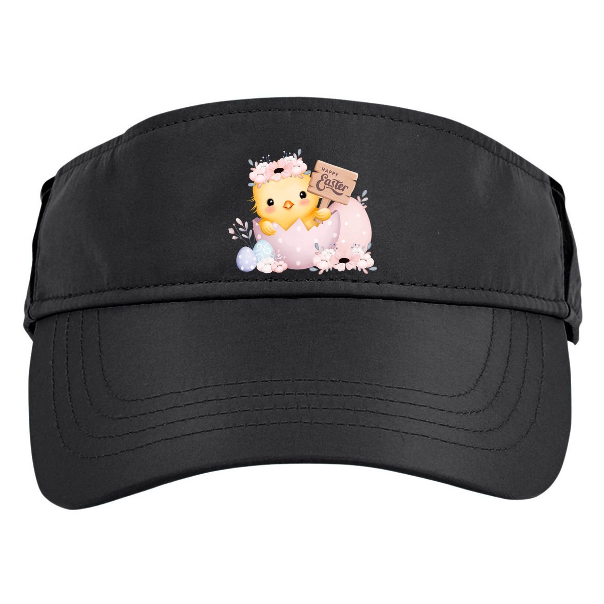 Happy Easter Cute Chick Easter Sunday Adult Drive Performance Visor