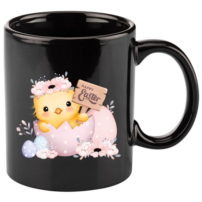 Happy Easter Cute Chick Easter Sunday 11oz C Handle Ceramic Mug