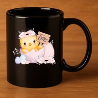 Happy Easter Cute Chick Easter Sunday 11oz C Handle Ceramic Mug
