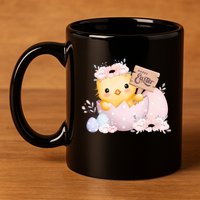 Happy Easter Cute Chick Easter Sunday 11oz C Handle Ceramic Mug