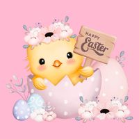 Happy Easter Cute Chick Easter Sunday Hoodie
