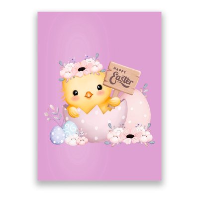 Happy Easter Cute Chick Easter Sunday Poster