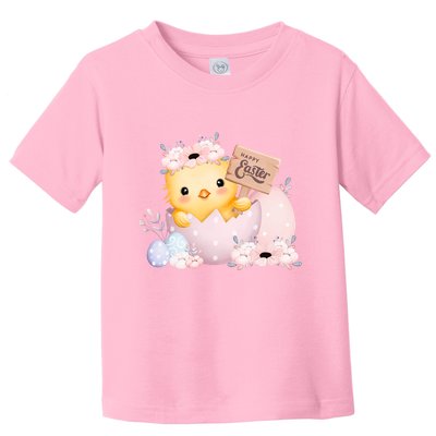 Happy Easter Cute Chick Easter Sunday Toddler T-Shirt