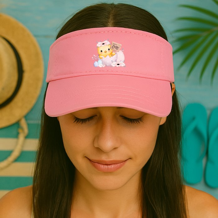 Happy Easter Cute Chick Easter Sunday Visor