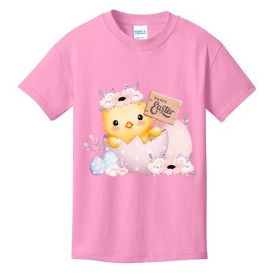 Happy Easter Cute Chick Easter Sunday Kids T-Shirt