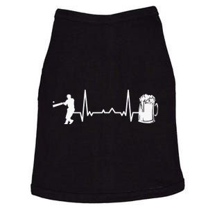 Heartbeat EKG Cricketer Batsman Cricket Doggie Tank