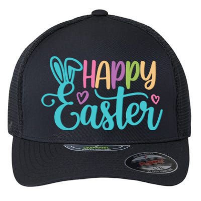 Happy Easter Cute Holiday Flexfit Unipanel Trucker Cap