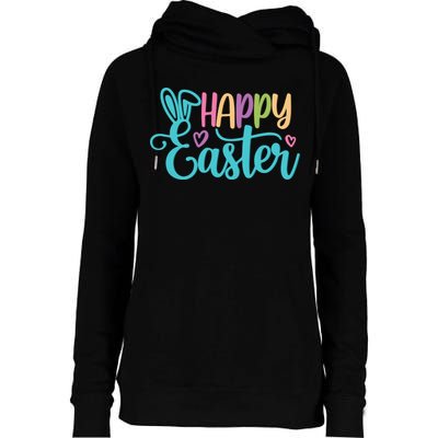 Happy Easter Cute Holiday Womens Funnel Neck Pullover Hood