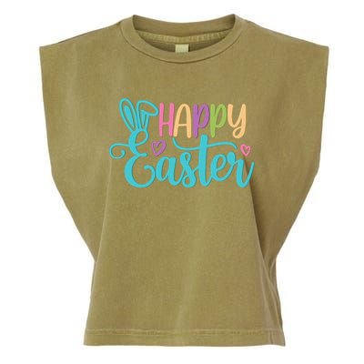 Happy Easter Cute Holiday Garment-Dyed Women's Muscle Tee