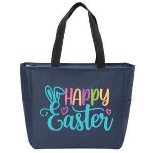 Happy Easter Cute Holiday Zip Tote Bag