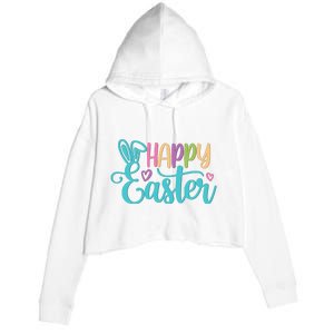 Happy Easter Cute Holiday Crop Fleece Hoodie