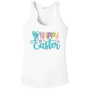 Happy Easter Cute Holiday Ladies PosiCharge Competitor Racerback Tank