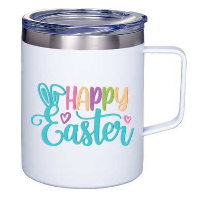Happy Easter Cute Holiday 12oz Stainless Steel Coffee Mug