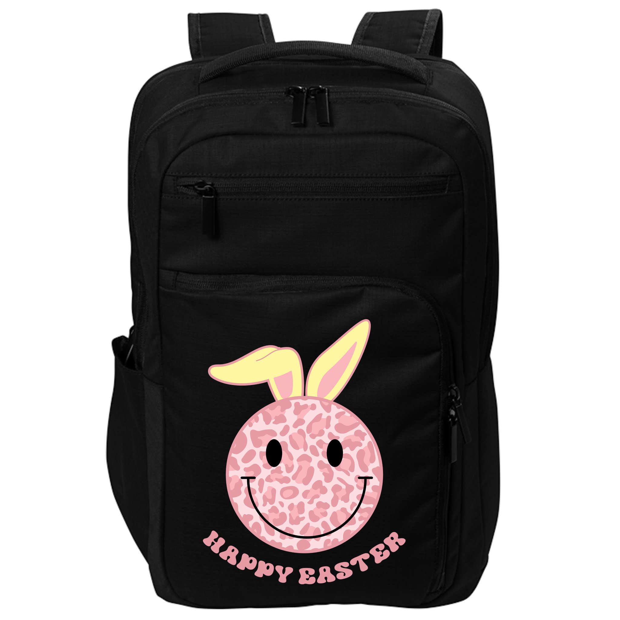 Happy Easter Cute Smile Face Pink Patterns Impact Tech Backpack