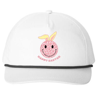 Happy Easter Cute Smile Face Pink Patterns Snapback Five-Panel Rope Hat