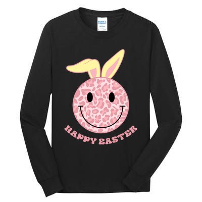 Happy Easter Cute Smile Face Pink Patterns Tall Long Sleeve T-Shirt