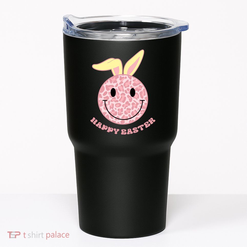 Happy Easter Cute Smile Face Pink Patterns Tumbler