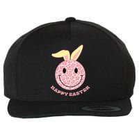 Happy Easter Cute Smile Face Pink Patterns Wool Snapback Cap