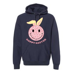 Happy Easter Cute Smile Face Pink Patterns Premium Hoodie