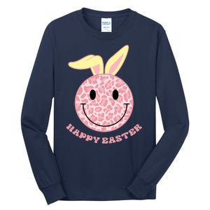 Happy Easter Cute Smile Face Pink Patterns Tall Long Sleeve T-Shirt