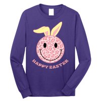 Happy Easter Cute Smile Face Pink Patterns Long Sleeve Shirt