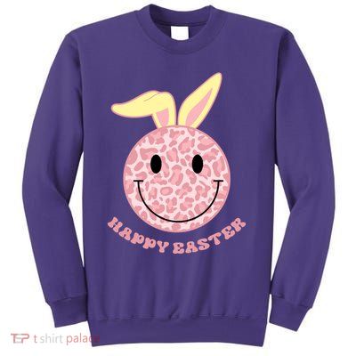 Happy Easter Cute Smile Face Pink Patterns Sweatshirt