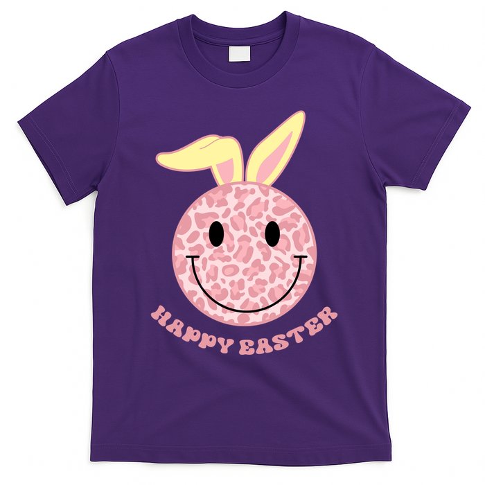 Happy Easter Cute Smile Face Pink Patterns T-Shirt