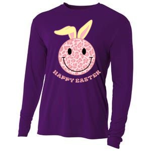 Happy Easter Cute Smile Face Pink Patterns Cooling Performance Long Sleeve Crew