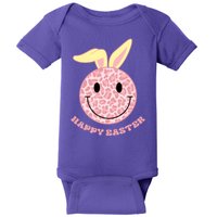 Happy Easter Cute Smile Face Pink Patterns Baby Bodysuit