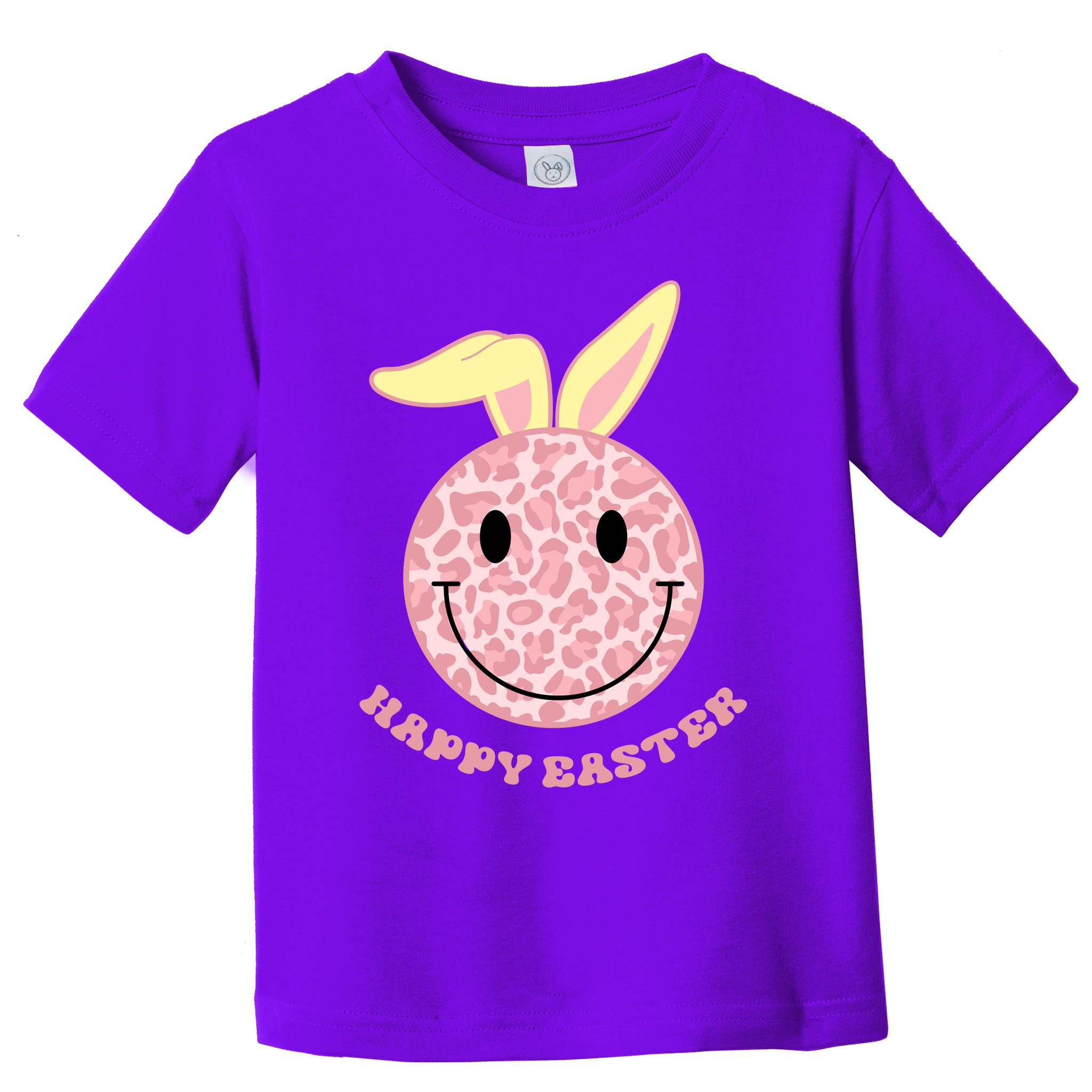 Happy Easter Cute Smile Face Pink Patterns Toddler T-Shirt