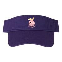 Happy Easter Cute Smile Face Pink Patterns Valucap Bio-Washed Visor