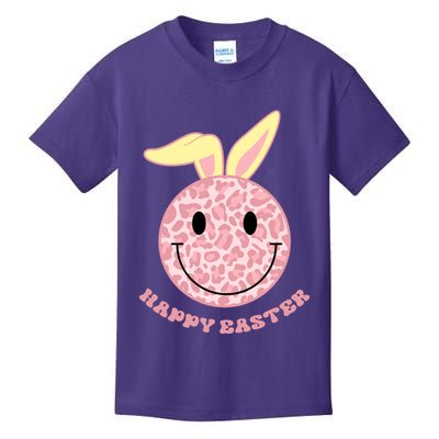 Happy Easter Cute Smile Face Pink Patterns Kids T-Shirt