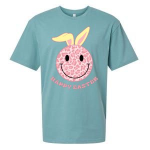 Happy Easter Cute Smile Face Pink Patterns Sueded Cloud Jersey T-Shirt