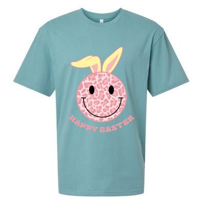 Happy Easter Cute Smile Face Pink Patterns Sueded Cloud Jersey T-Shirt