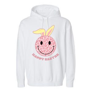 Happy Easter Cute Smile Face Pink Patterns Garment-Dyed Fleece Hoodie