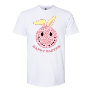 Happy Easter Cute Smile Face Pink Patterns Softstyle CVC T-Shirt