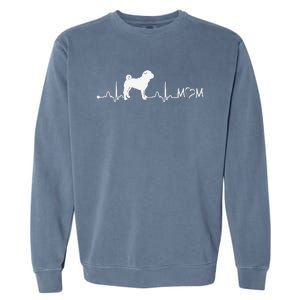 Heartbeat EKG Chinese SharPei Dog Mom Gift Garment-Dyed Sweatshirt