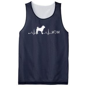 Heartbeat EKG Chinese SharPei Dog Mom Gift Mesh Reversible Basketball Jersey Tank