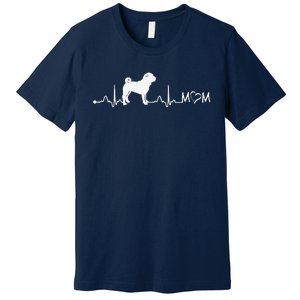 Heartbeat EKG Chinese SharPei Dog Mom Gift Premium T-Shirt