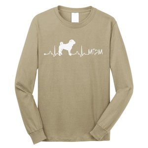 Heartbeat EKG Chinese SharPei Dog Mom Gift Long Sleeve Shirt