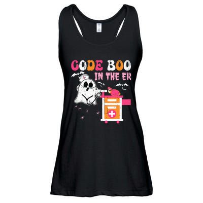 Halloween ER Costume Code Boo In The ER Nurse Crew Ghost Ladies Essential Flowy Tank