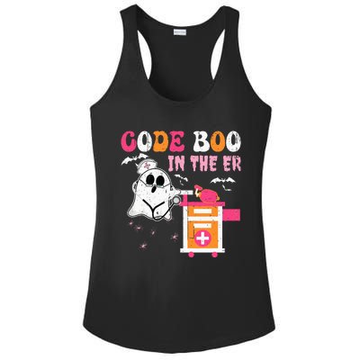 Halloween ER Costume Code Boo In The ER Nurse Crew Ghost Ladies PosiCharge Competitor Racerback Tank