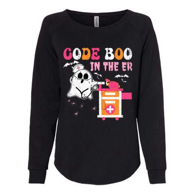 Halloween ER Costume Code Boo In The ER Nurse Crew Ghost Womens California Wash Sweatshirt