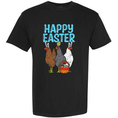 Happy Easter Chicken Bunnies Egg Poultry Farm Animal Farmer Garment-Dyed Heavyweight T-Shirt