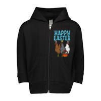 Happy Easter Chicken Bunnies Egg Poultry Farm Animal Farmer Toddler Zip Fleece Hoodie