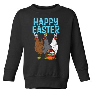 Happy Easter Chicken Bunnies Egg Poultry Farm Animal Farmer Toddler Sweatshirt