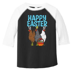 Happy Easter Chicken Bunnies Egg Poultry Farm Animal Farmer Toddler Fine Jersey T-Shirt