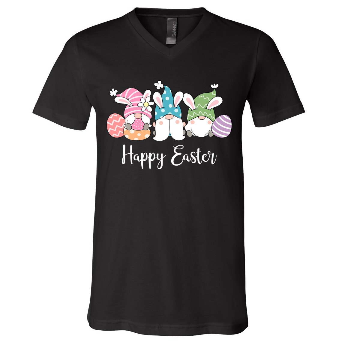 Happy Easter Cute Gnome Holiday V-Neck T-Shirt