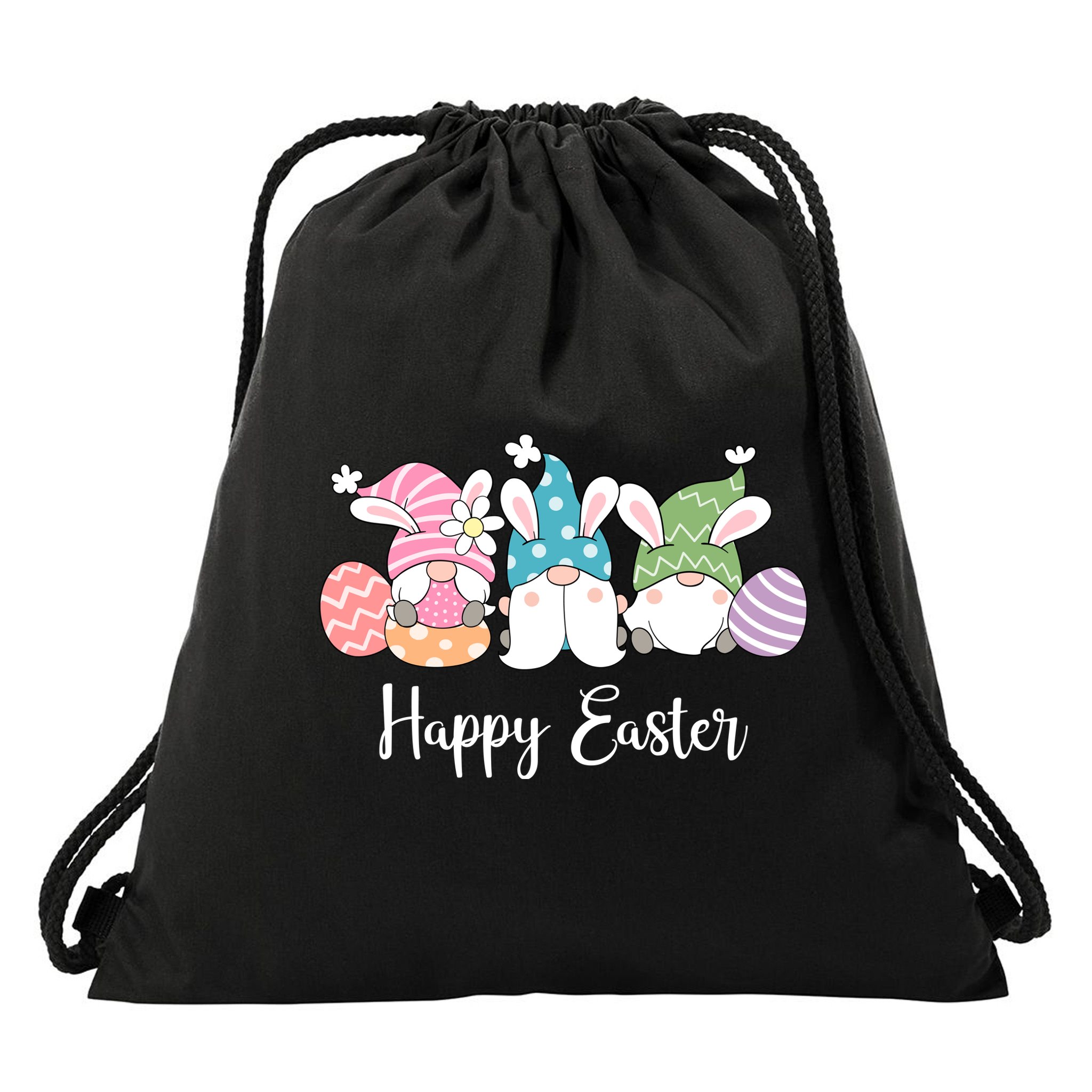 Happy Easter Cute Gnome Holiday Drawstring Bag