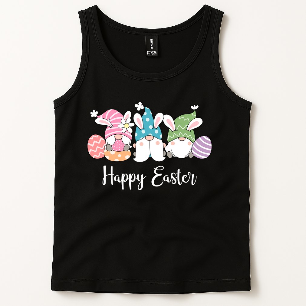 Happy Easter Cute Gnome Holiday Tank Top